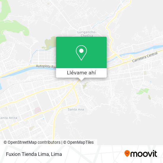 Mapa de Fuxion Tienda Lima
