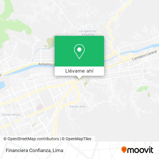 Mapa de Financiera Confianza