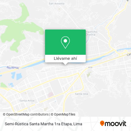 Mapa de Semi-Rústica Santa Martha 1ra Etapa