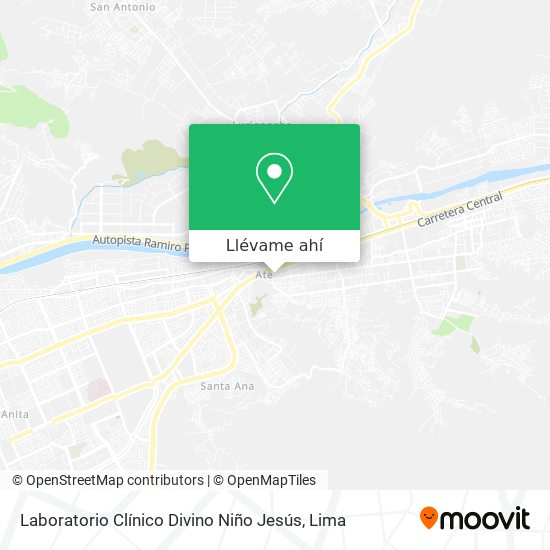 Mapa de Laboratorio Clínico Divino Niño Jesús