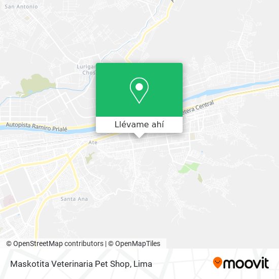 Mapa de Maskotita Veterinaria Pet Shop