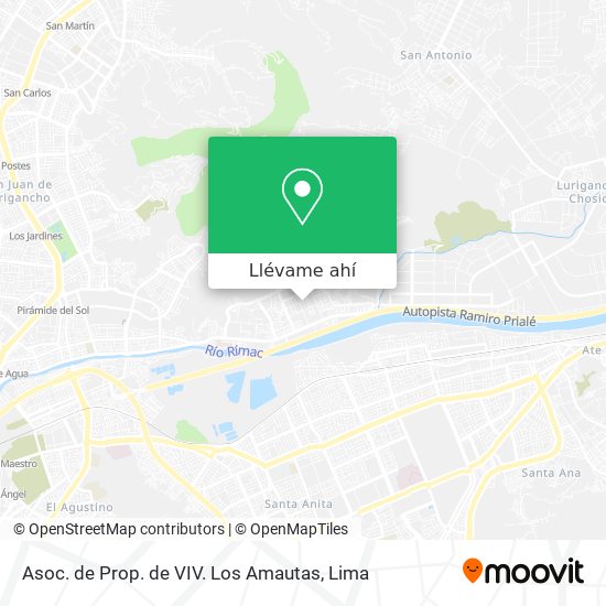 Mapa de Asoc. de Prop. de VIV. Los Amautas