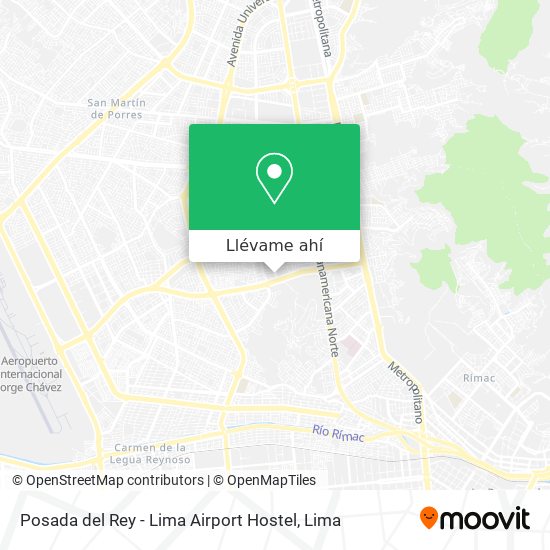 Mapa de Posada del Rey - Lima Airport Hostel
