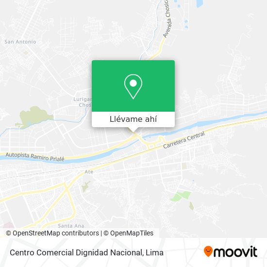 Mapa de Centro Comercial Dignidad Nacional