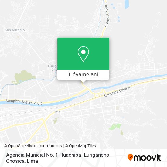 Mapa de Agencia Municial No. 1 Huachipa- Lurigancho Chosica