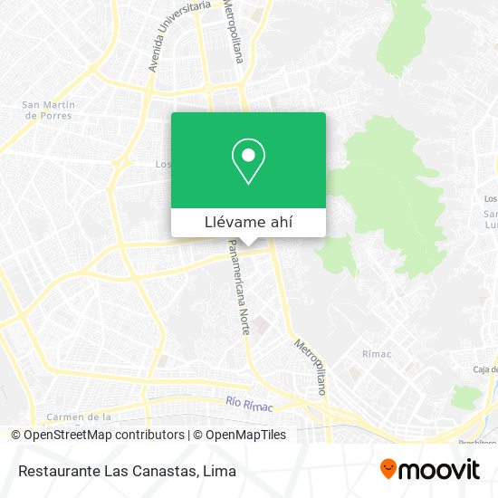 Mapa de Restaurante Las Canastas