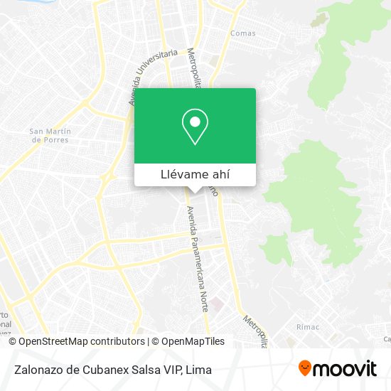 Mapa de Zalonazo de Cubanex Salsa VIP