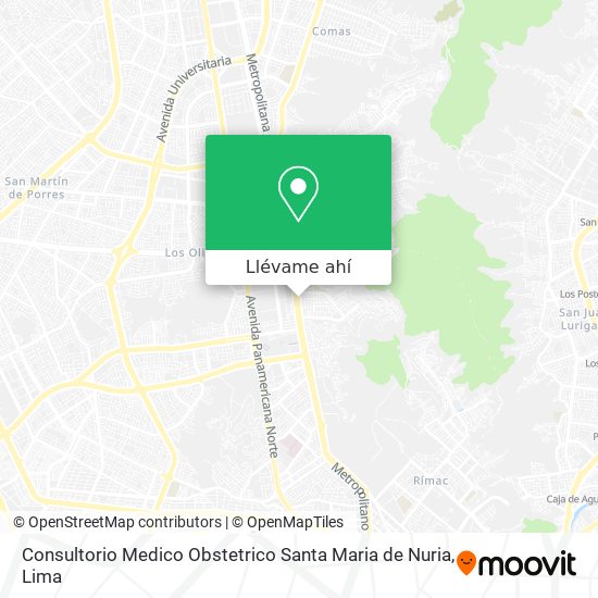 Mapa de Consultorio Medico Obstetrico Santa Maria de Nuria