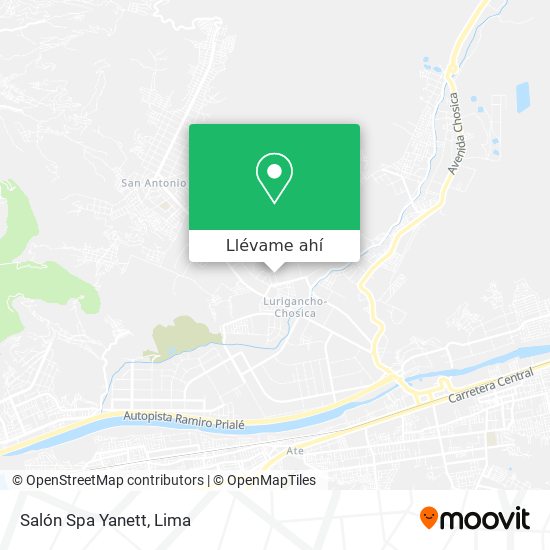 Mapa de Salón Spa Yanett