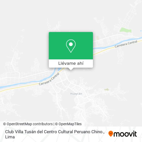 Mapa de Club Villa Tusán del Centro Cultural Peruano Chino.