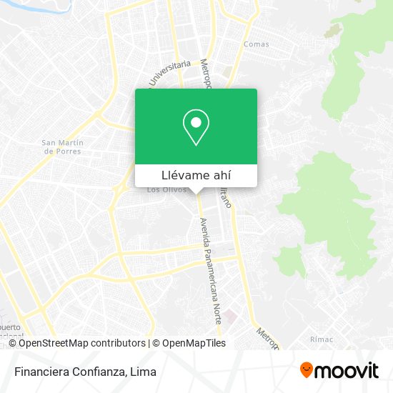 Mapa de Financiera Confianza