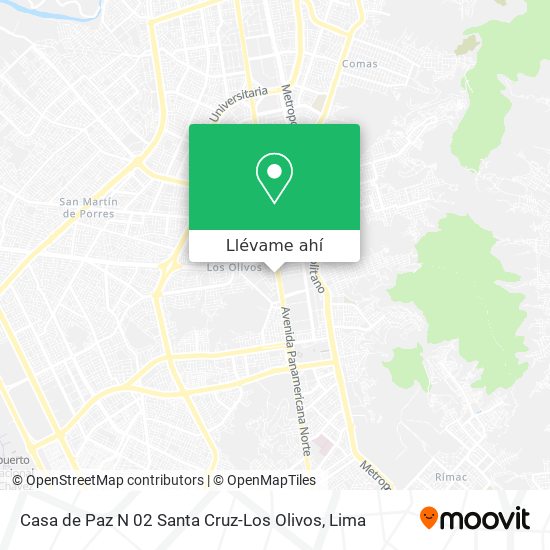 Mapa de Casa de Paz N 02 Santa Cruz-Los Olivos