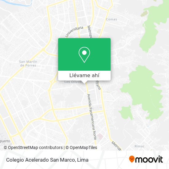 Mapa de Colegio Acelerado San Marco