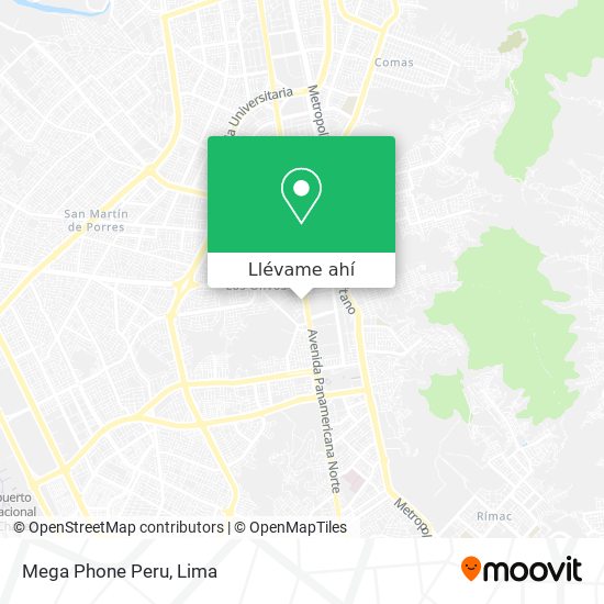 Mapa de Mega Phone Peru