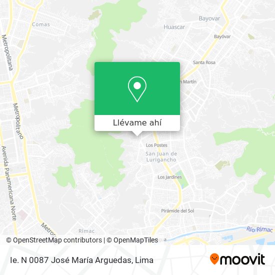 Mapa de Ie. N 0087 José María Arguedas