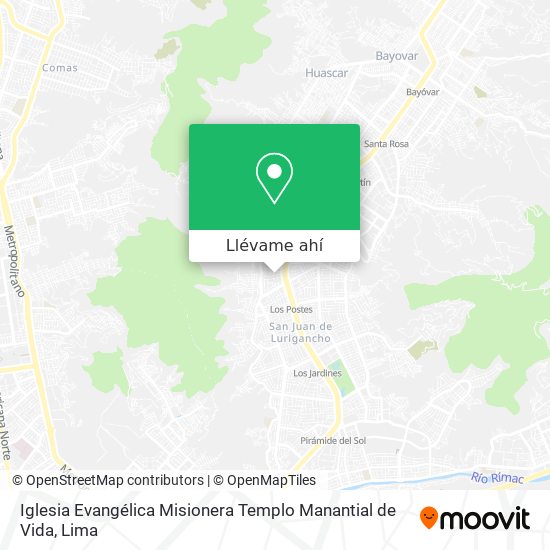 Mapa de Iglesia Evangélica Misionera Templo Manantial de Vida