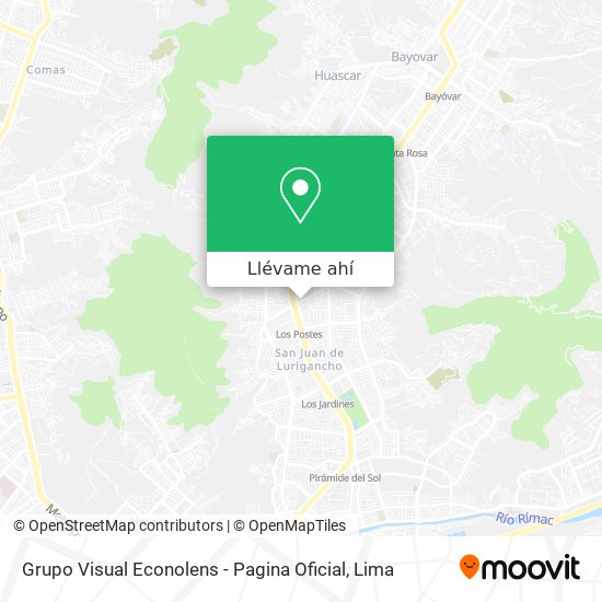 Mapa de Grupo Visual Econolens - Pagina Oficial