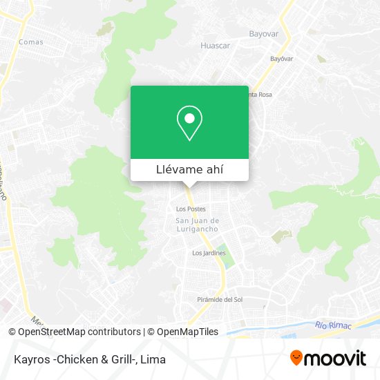 Mapa de Kayros -Chicken & Grill-