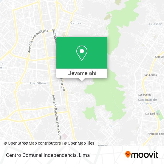 Mapa de Centro Comunal Independencia