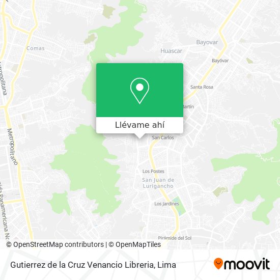 Mapa de Gutierrez de la Cruz Venancio Libreria