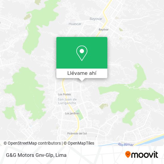 Mapa de G&G Motors Gnv-Glp