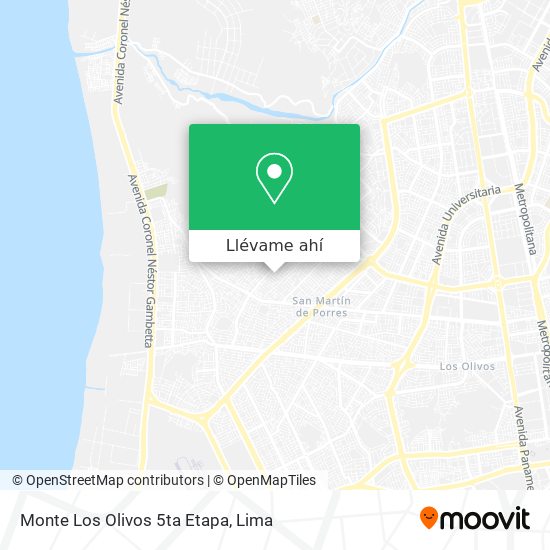 Mapa de Monte Los Olivos 5ta Etapa