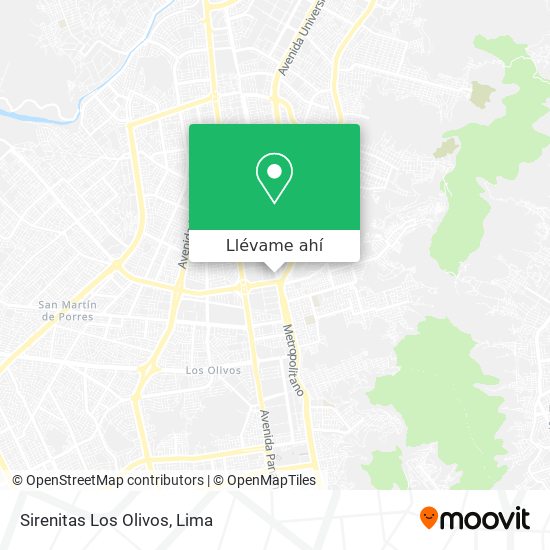 Mapa de Sirenitas Los Olivos