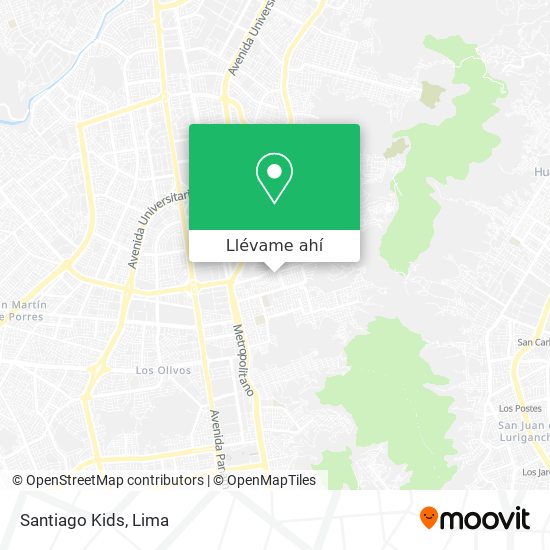 Mapa de Santiago Kids
