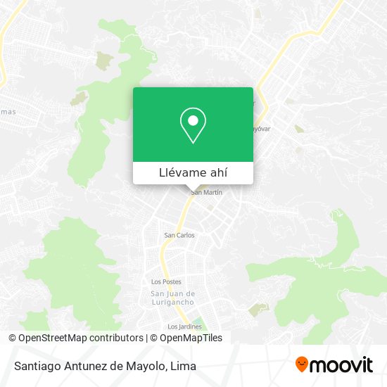 Mapa de Santiago Antunez de Mayolo