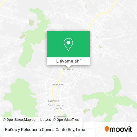 Mapa de Baños y Peluquería Canina Canto Rey