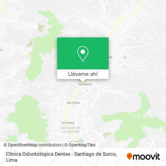 Mapa de Clínica Odontológica Dentex - Santiago de Surco