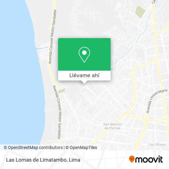 Mapa de Las Lomas de Limatambo