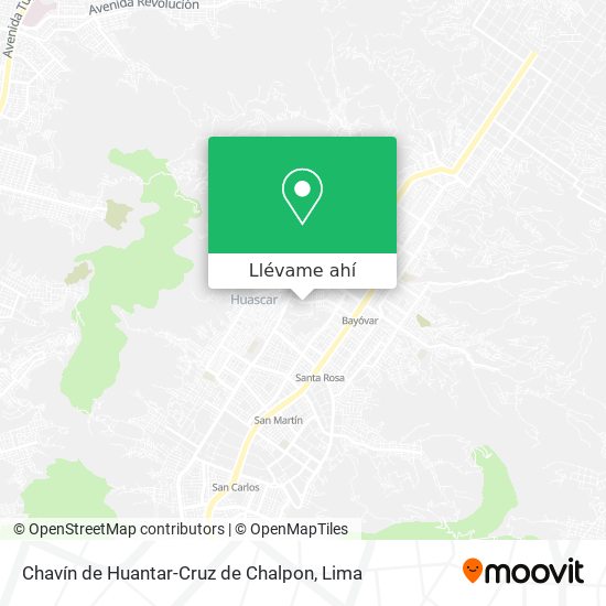 Mapa de Chavín de Huantar-Cruz de Chalpon