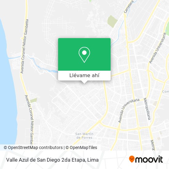 Mapa de Valle Azul de San Diego 2da Etapa