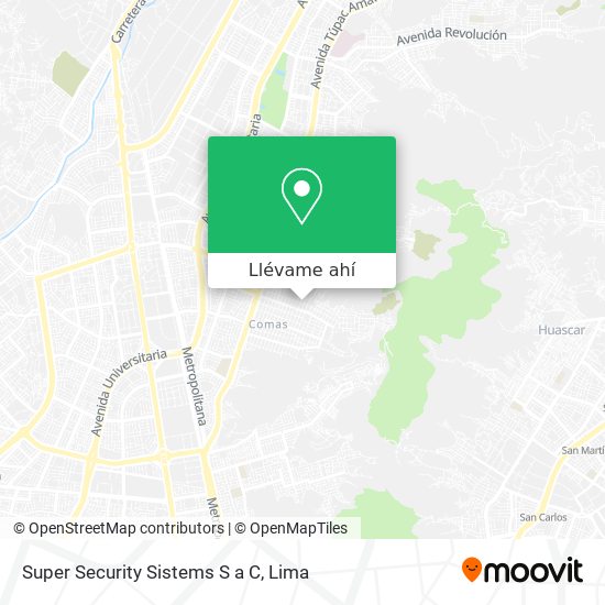 Mapa de Super Security Sistems S a C