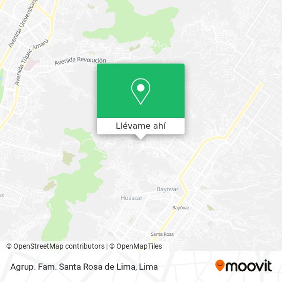 Mapa de Agrup. Fam. Santa Rosa de Lima