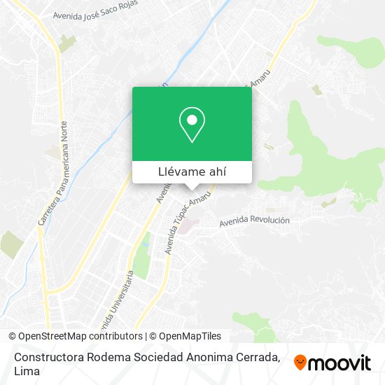 Mapa de Constructora Rodema Sociedad Anonima Cerrada