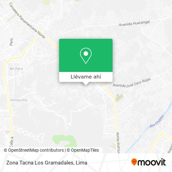 Mapa de Zona Tacna Los Gramadales