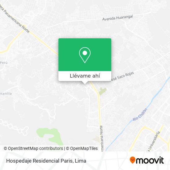 Mapa de Hospedaje Residencial Paris