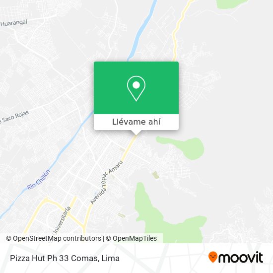 Mapa de Pizza Hut Ph 33 Comas