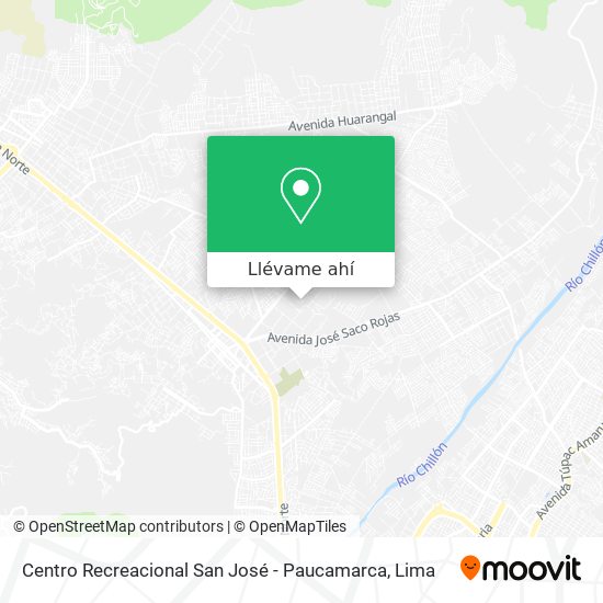 Mapa de Centro Recreacional San José - Paucamarca