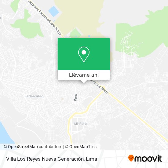 Mapa de Villa Los Reyes Nueva Generación