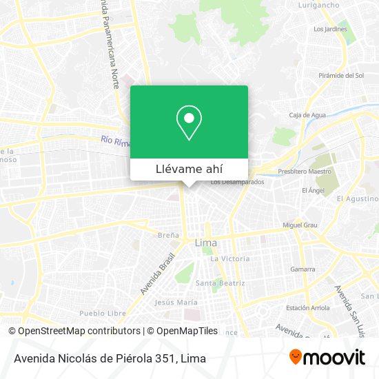 Mapa de Avenida Nicolás de Piérola 351