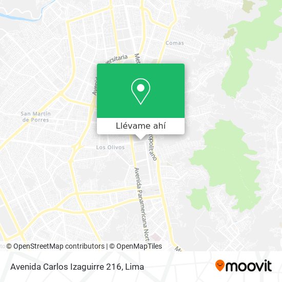 Mapa de Avenida Carlos Izaguirre 216