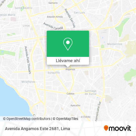 Mapa de Avenida Angamos Este 2681