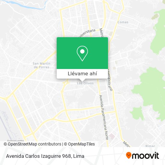 Mapa de Avenida Carlos Izaguirre 968