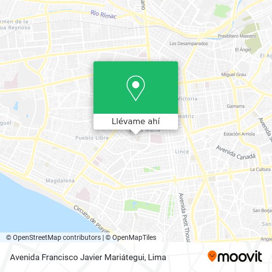 Mapa de Avenida Francisco Javier Mariátegui