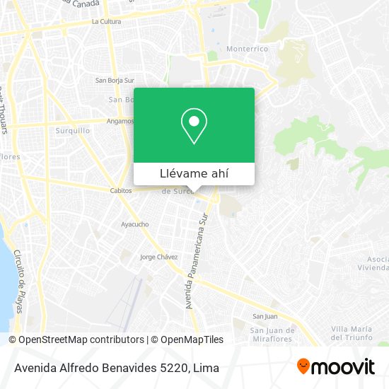Mapa de Avenida Alfredo Benavides 5220