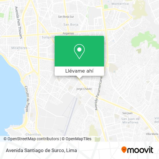 Mapa de Avenida Santiago de Surco