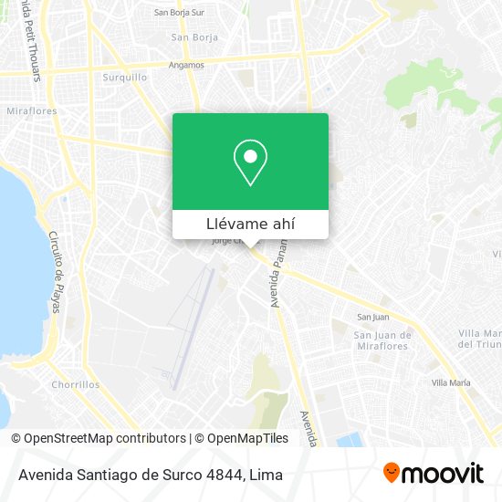Mapa de Avenida Santiago de Surco 4844